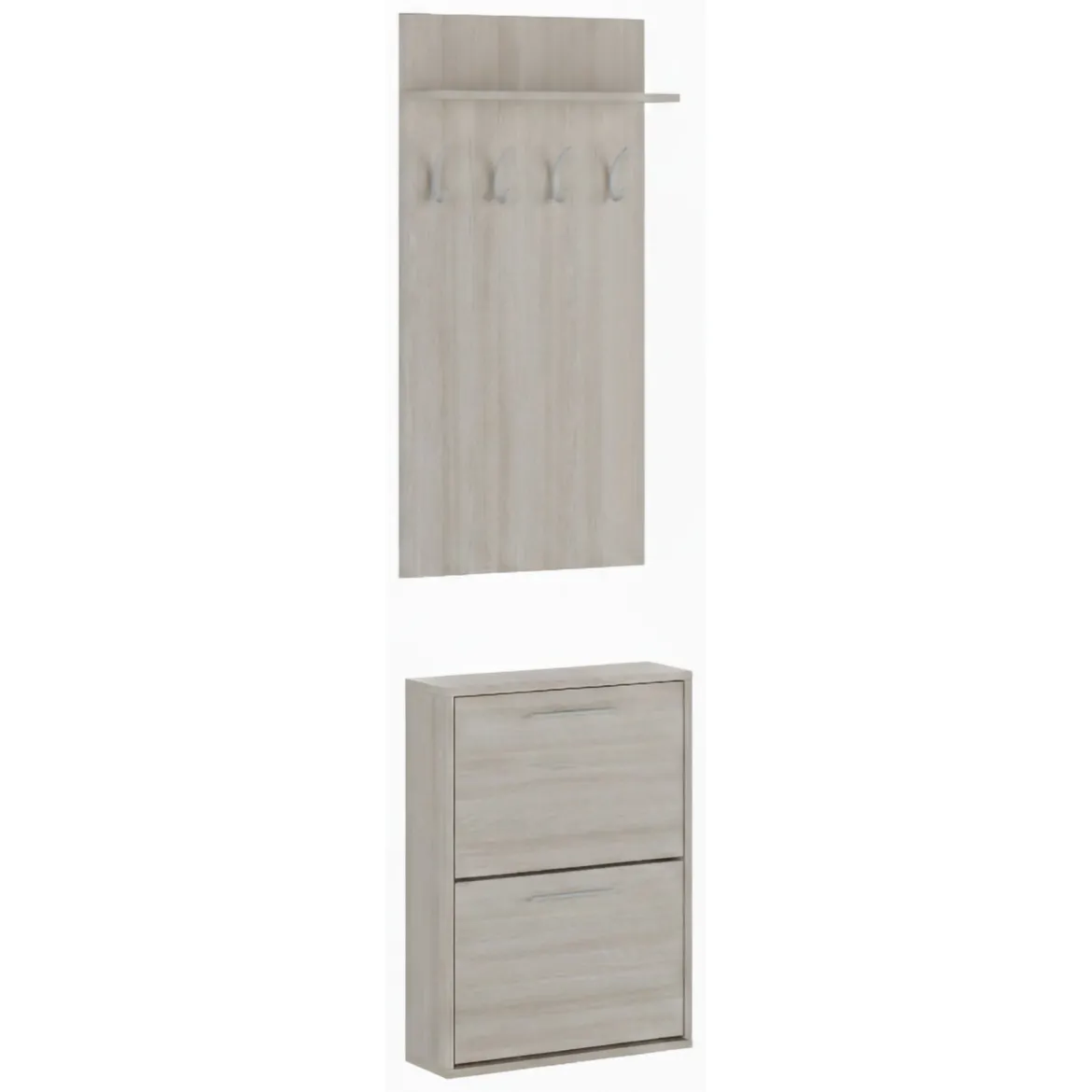 Mobile da Ingresso Marrone Olmo Appendiabiti Apertura a Ribalta 54x28x181h cm, 2 Ante - Sestola