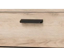 Mobile da Ingresso Marrone Rovere Nero un Ripiano 2 Ante 77x35x40.5h cm, 2 Vani - Druento