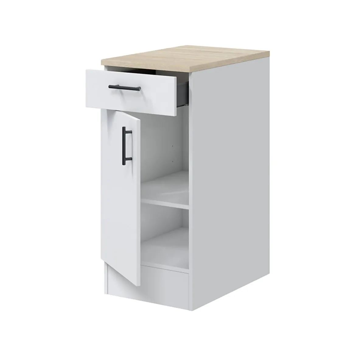Mobile dispensa 40x90h cm bianco e rovere - Orvia
