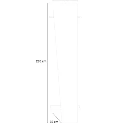 Mobile ingresso a muro moderno bianco lucido 50x200h cm - Allinko
