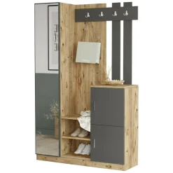 Mobile ingresso 2 ante quercia e antracite 113x179h cm - Arco