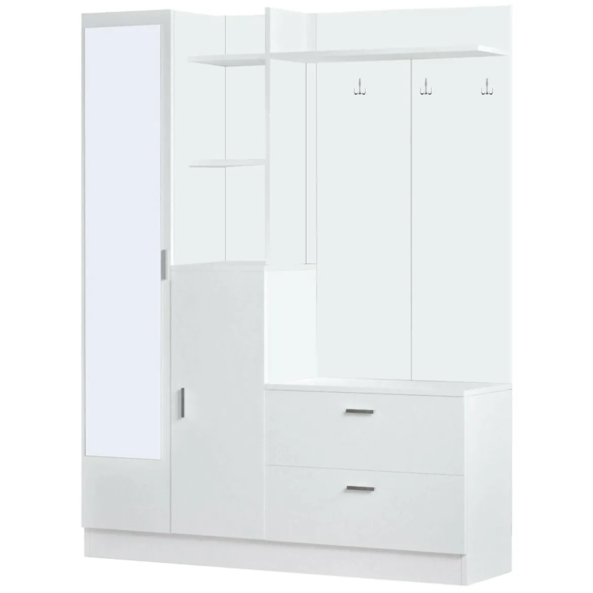 Mobile ingresso appendiabiti bianco 140x181h cm - Anumali