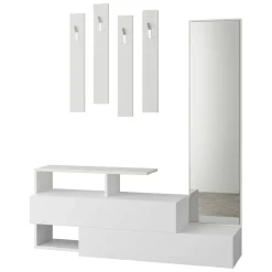 Mobile ingresso da parete 3 ante bianco 170x190h cm - Barengo