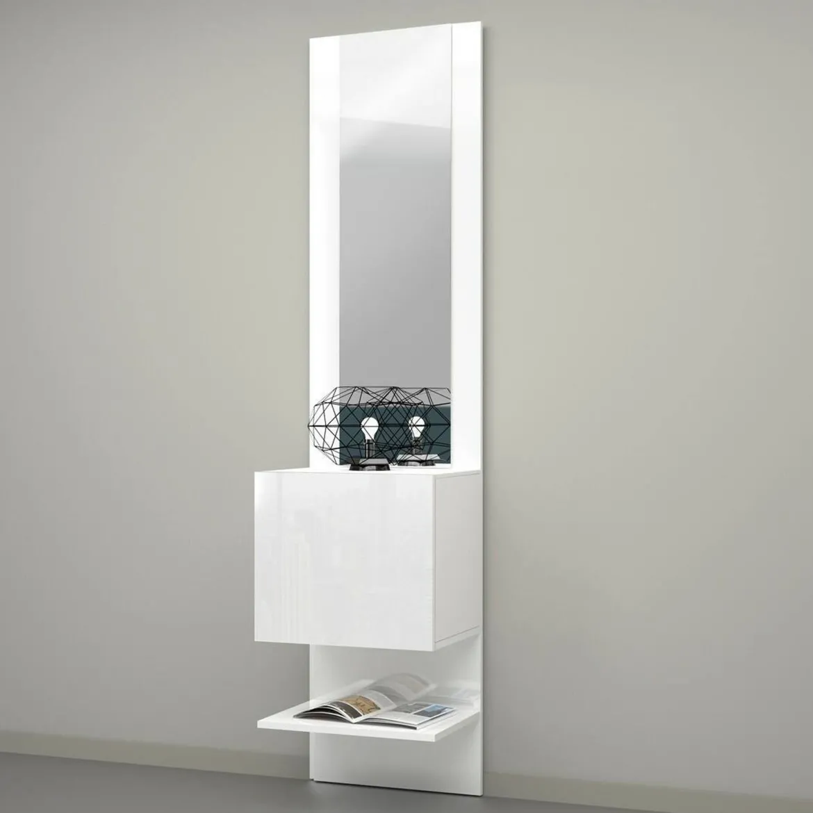 Mobile ingresso da parete bianco 45x190h cm - Ivana