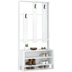 Mobile ingresso elegante da parete bianco 90x180h cm - Toraji