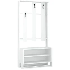 Mobile ingresso elegante da parete bianco 90x180h cm - Toraji