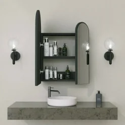 Mobile lavabo 2 ante 50x12x45h cm nero - Paramaribo