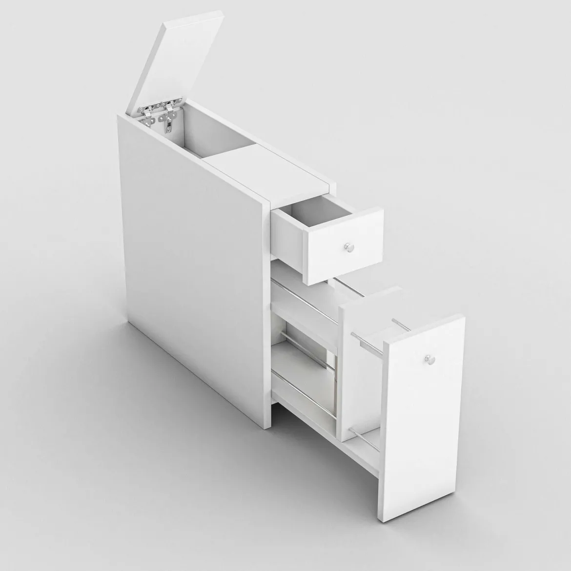 Mobile lavabo 2 cassetti 20x60x55h cm bianco - Isidora