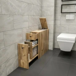 Mobile lavabo 2 cassetti 20x60x55h cm quercia - Isidora