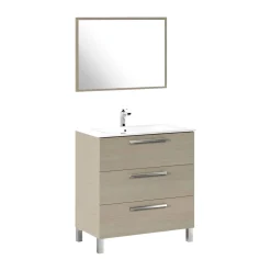 Mobile lavabo 3 cassetti 80x86x45h cm rovere - Elleboro