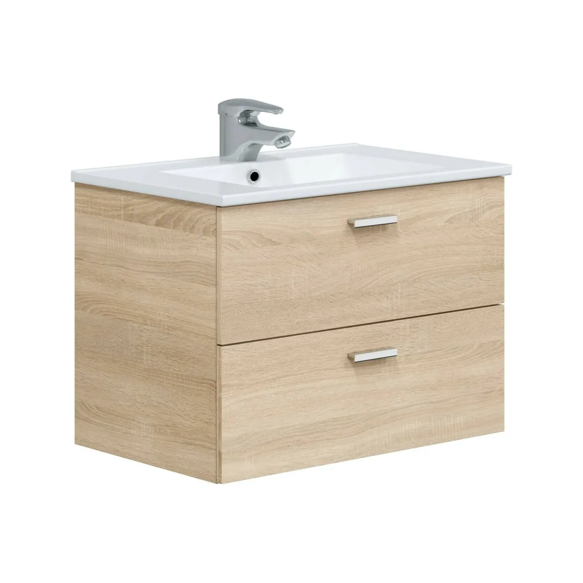 Mobile lavandino 2 cassetti 80x45x50h cm rovere - Felix
