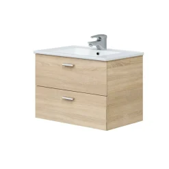Mobile lavandino 2 cassetti 80x45x50h cm rovere - Felix