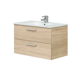 Mobile lavandino 2 cassetti 80x45x50h cm rovere - Felix