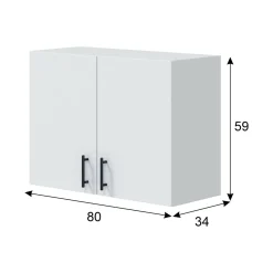 Mobile pensile 2 ante 80x59h cm bianco - Thyra