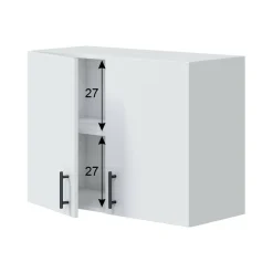 Mobile pensile 2 ante 80x59h cm bianco - Thyra