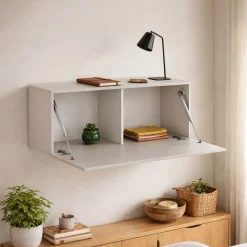 Mobile Pensile Beige Modulabile un Ripiano 100x40h cm, Un'anta - Pimonte