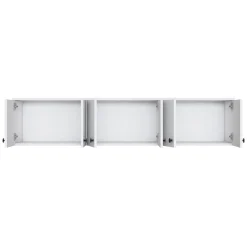 Mobile Pensile Bianco Bianco 6 Ante 3 Vani 180x44h cm, Apertura Battente - Jelsi