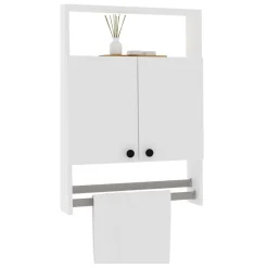 Mobile Pensile Bianco 2 Ripiani Apertura Battente 60x87h cm, 2 Ante - Tanagro
