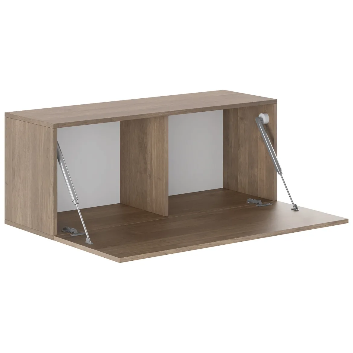 Mobile Pensile Marrone Noce Modulabile un Ripiano 100x40h cm, Un'anta - Pimonte