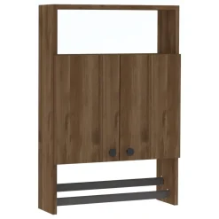 Mobile Pensile Marrone Noce 2 Ripiani Apertura Battente 60x87h cm, 2 Ante - Tanagro
