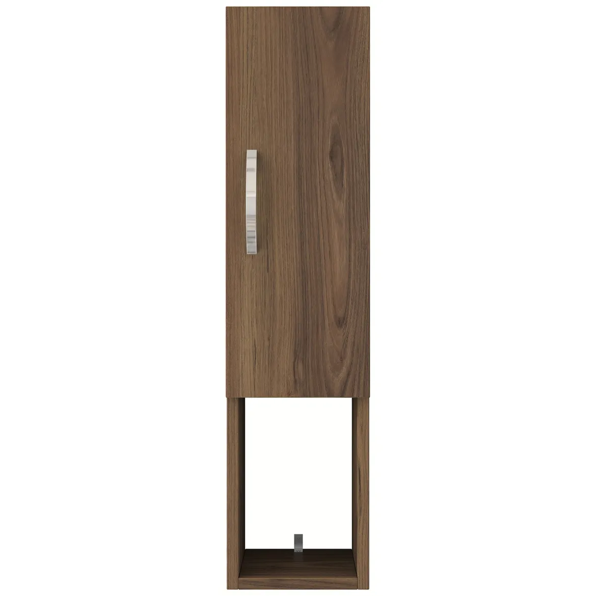 Mobile Pensile Marrone Noce 2 Ripiani Un'anta 30x71h cm, 3 Vani - Tarano