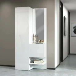 Mobile per ingresso 2 ante bianco 90x190h cm - Bauladu
