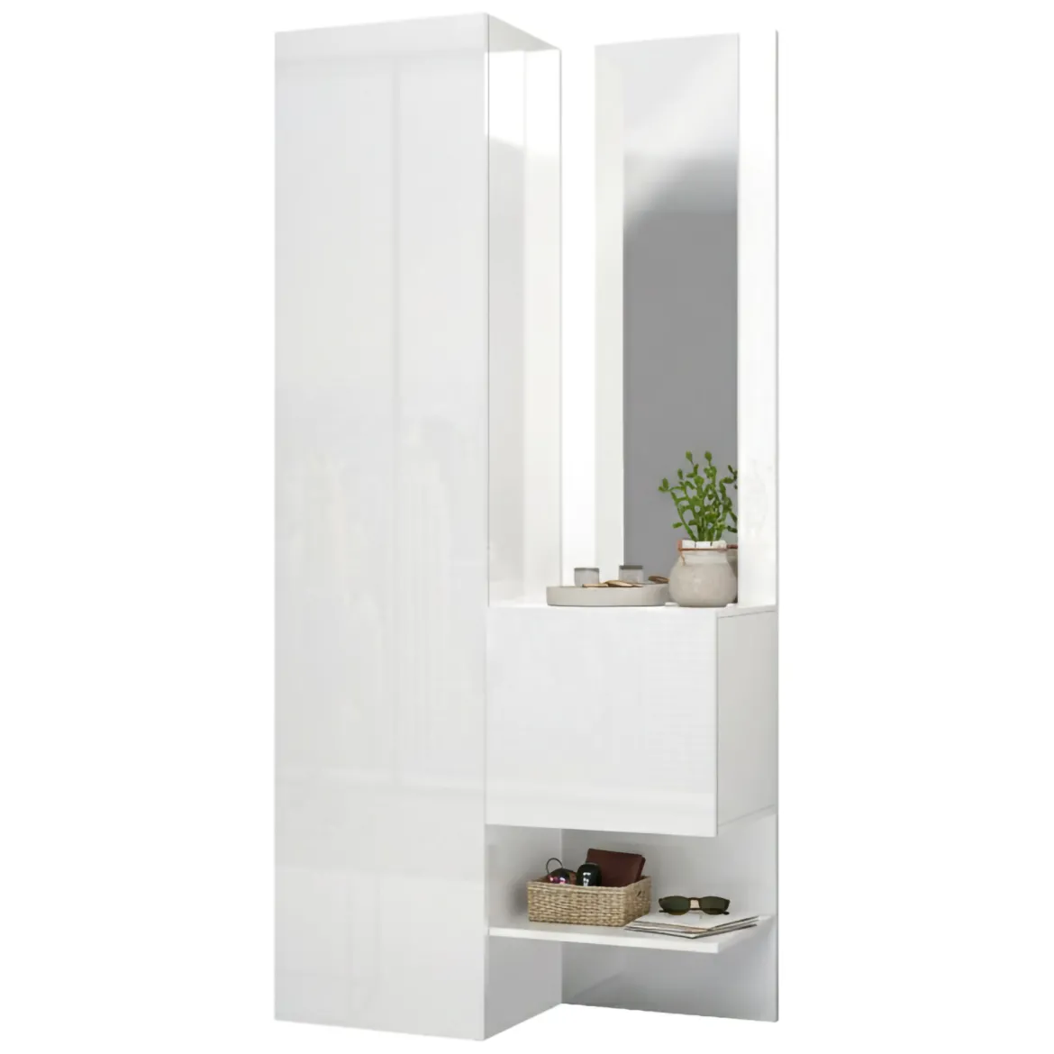 Mobile per ingresso 2 ante bianco 90x190h cm - Bauladu