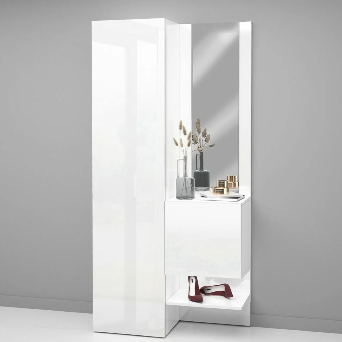 Mobile per ingresso 2 ante bianco 90x190h cm - Bauladu