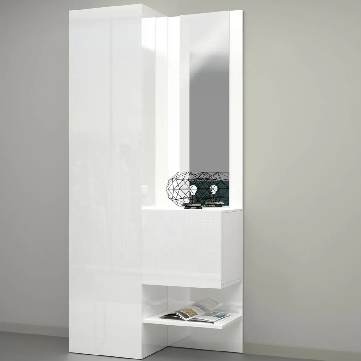 Mobile per ingresso 2 ante bianco 90x190h cm - Bauladu