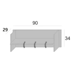 Mobile per ingresso sospeso bianco 90x34h cm - Angry