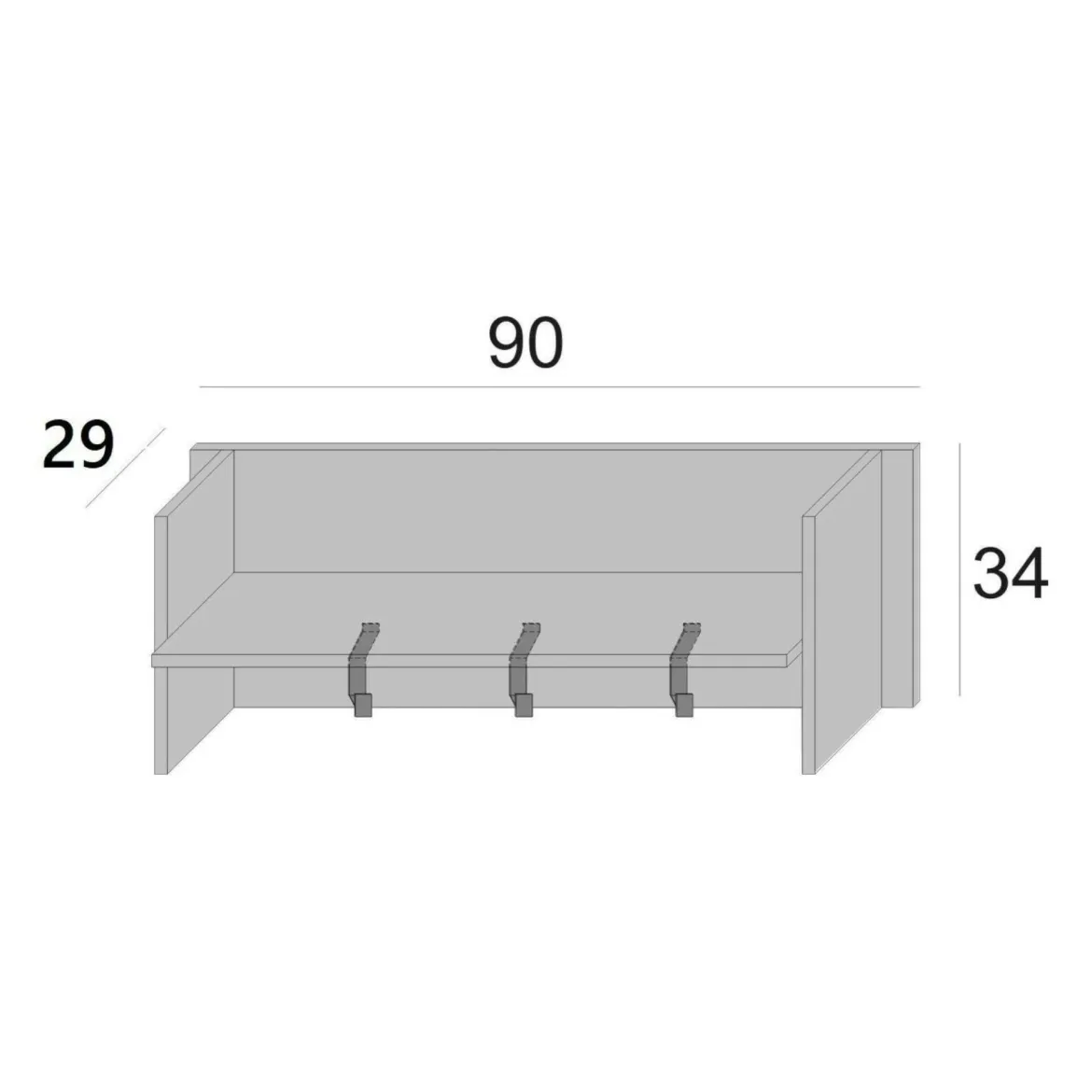 Mobile per ingresso sospeso bianco 90x34h cm - Angry