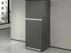 Mobile portafrigo 2 ante 60x165h cm antracite e ardesia - Mesarthim