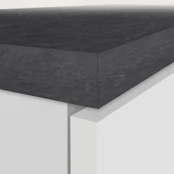 Mobile portafrigo 2 ante 60x165h cm bianco lucido e ardesia - Mesarthim