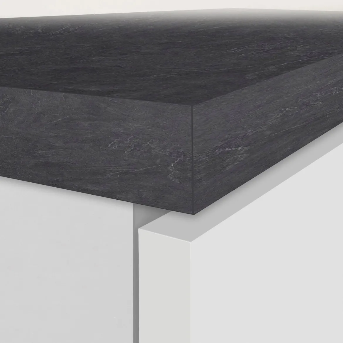 Mobile portafrigo 2 ante 60x165h cm bianco lucido e ardesia - Mesarthim