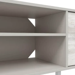 Mobile Porta tv Beige Bianco Anticato Cassetti un Ripiano 180x40x47h cm, 2 Ante - Nociglia