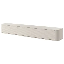 Mobile Porta tv Beige Cashmere 3 Cassetti un Ripiano 200x34x28h cm, 3 Vani - Kahate