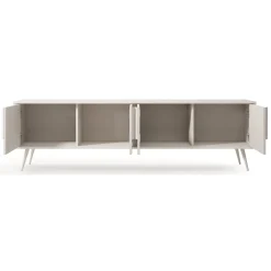 Mobile Porta tv Beige Cashmere un Ripiano 4 Ante 187x40x83h cm, con Piedini - Kalorile