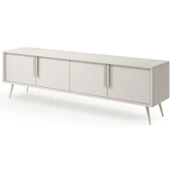 Mobile Porta tv Beige Cashmere un Ripiano 4 Ante 187x40x83h cm, con Piedini - Kalorile