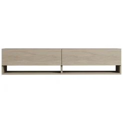 Mobile Porta tv Beige Marmo 2 Ripiani 2 Ante 141x30x31h cm, 4 Vani - Olmi