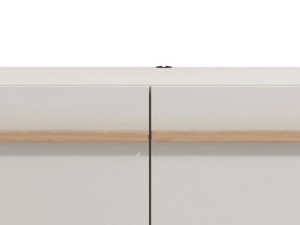 Mobile Porta tv Beige Marrone Rovere un Ripiano 2 Ante 154x41.5x32h cm, 2 Vani - Carcare