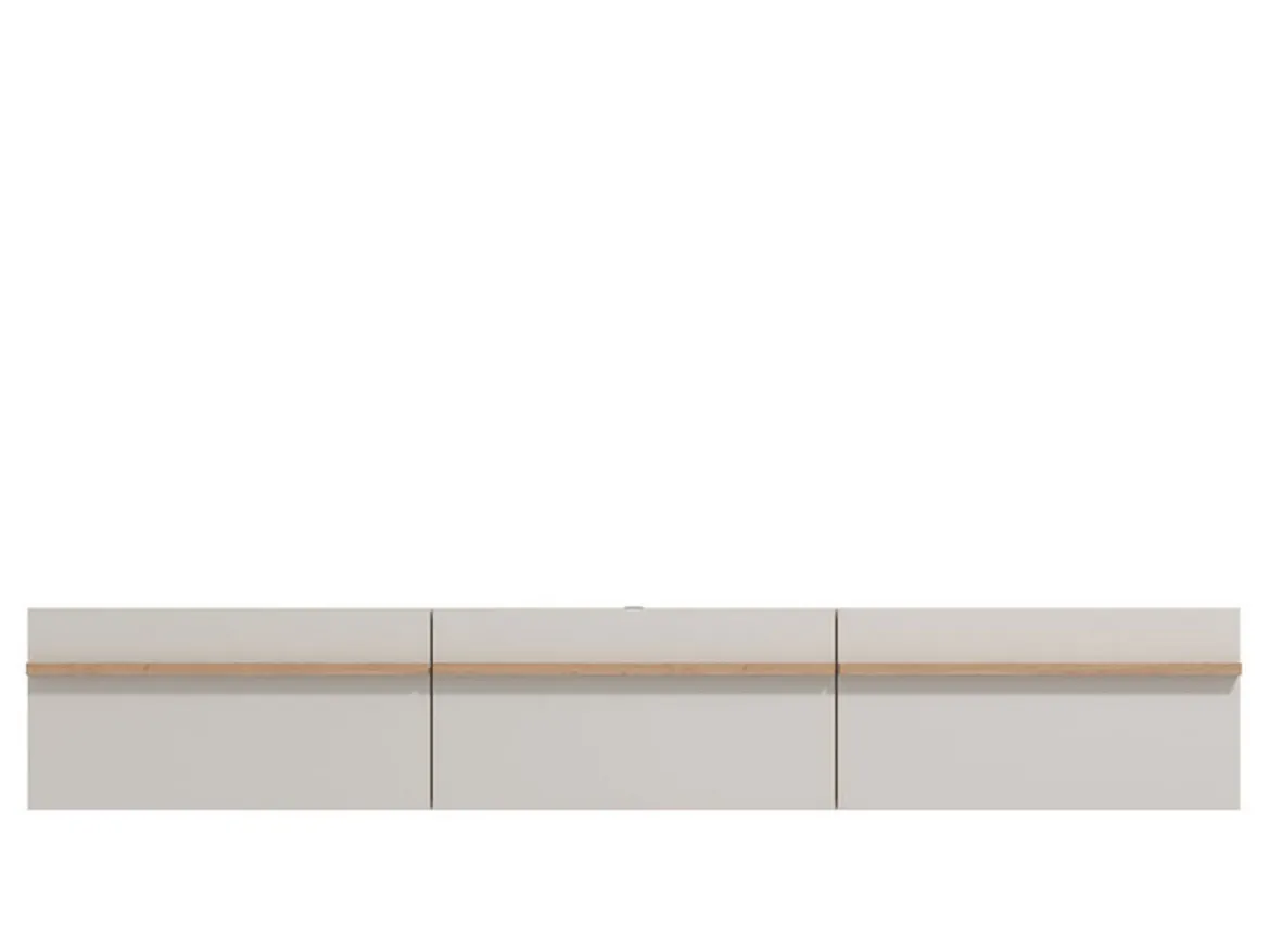 Mobile Porta tv Beige Marrone Rovere un Ripiano 3 Ante 192x41.5x32h cm, 3 Vani - Paitone