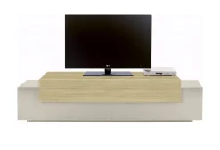 Mobile Porta tv Beige 3 Ripiani 4 Vani 240x45x51.5h cm, 3 Ante - Curino
