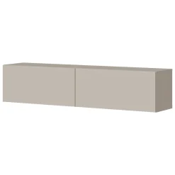 Mobile Porta tv Beige un Ripiano 2 Ante 144x32x32h cm, led Incluso - Mocogno