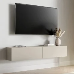 Mobile Porta tv Beige un Ripiano 2 Ante 180x32x32h cm, un Vano - Mocogno