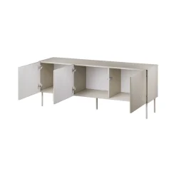 Mobile Porta tv Beige un Ripiano 4 Vani 200.5x42x60h cm, 4 Ante - Ronca
