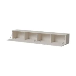 Mobile Porta tv Beige un Ripiano Modulabile 200x30x31h cm, 4 Vani - Sindia
