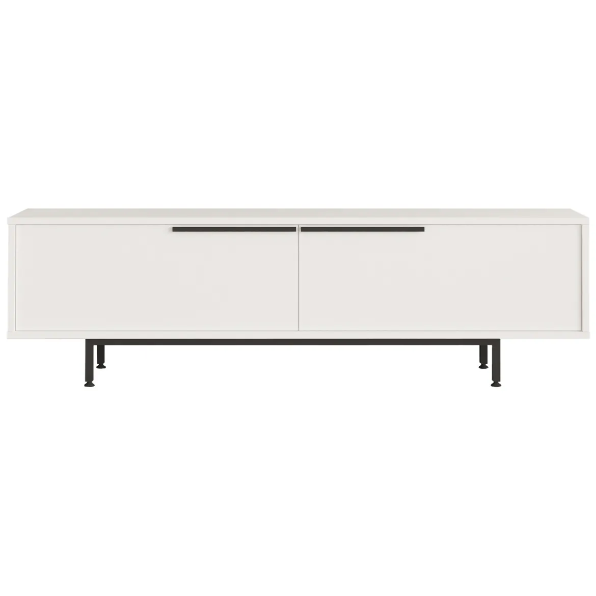 Mobile Porta tv Bianco 2 Ante 2 Vani 160x36x45h cm, Apertura a Ribalta - Palmi