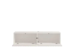 Mobile Porta tv Bianco Crema Beige un Ripiano 2 Ante 128x42x32h cm, 2 Vani - Vetto
