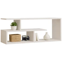 Mobile Porta tv Bianco 2 Ripiani 4 Vani 100x30x40h cm, Peso Supportato 40 kg - Foglizzo