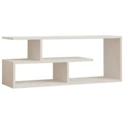 Mobile Porta tv Bianco 2 Ripiani 4 Vani 100x30x40h cm, Peso Supportato 40 kg - Foglizzo